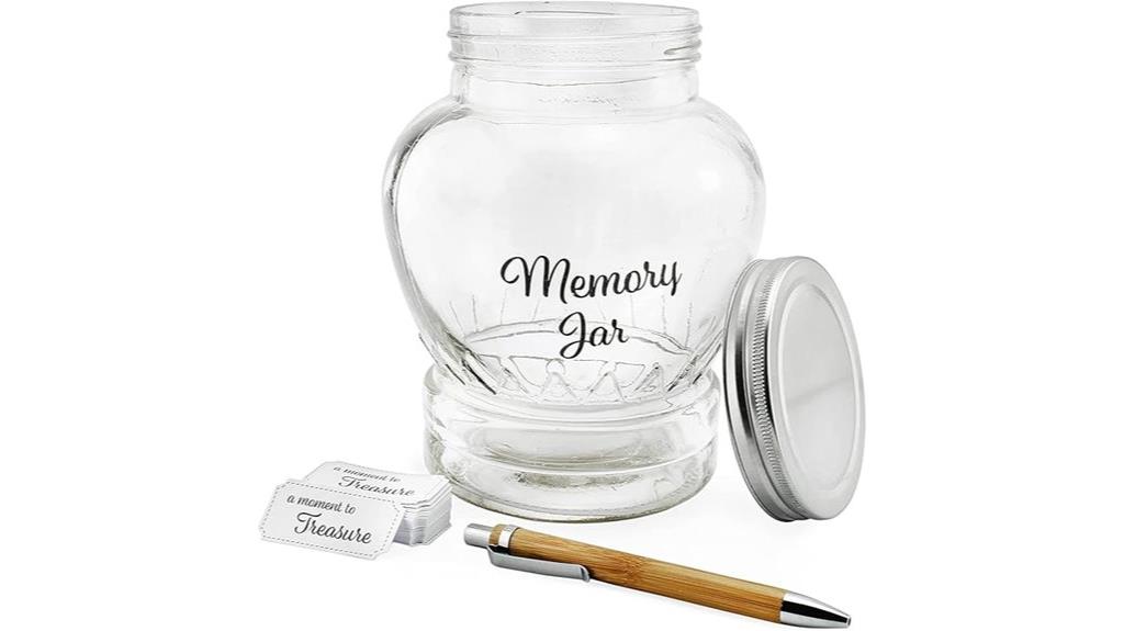glass jar with tickets