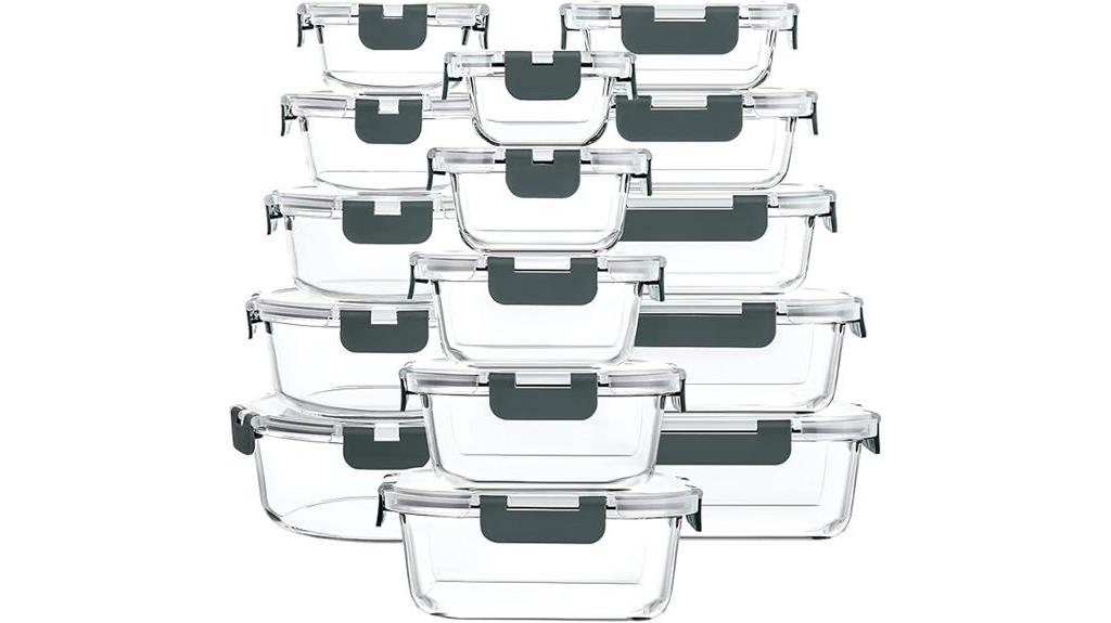 glass storage container set