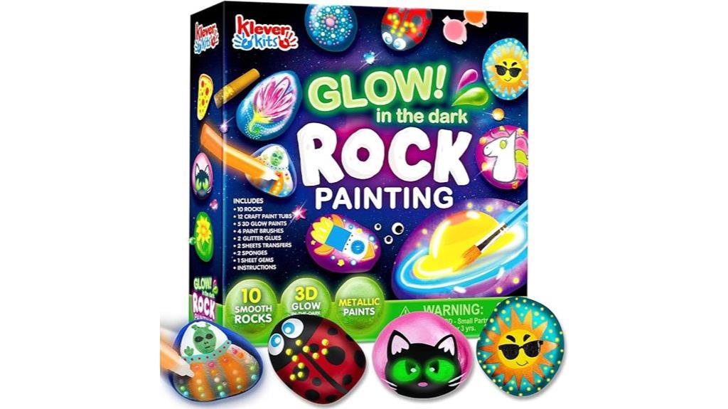 glow in dark rock painting