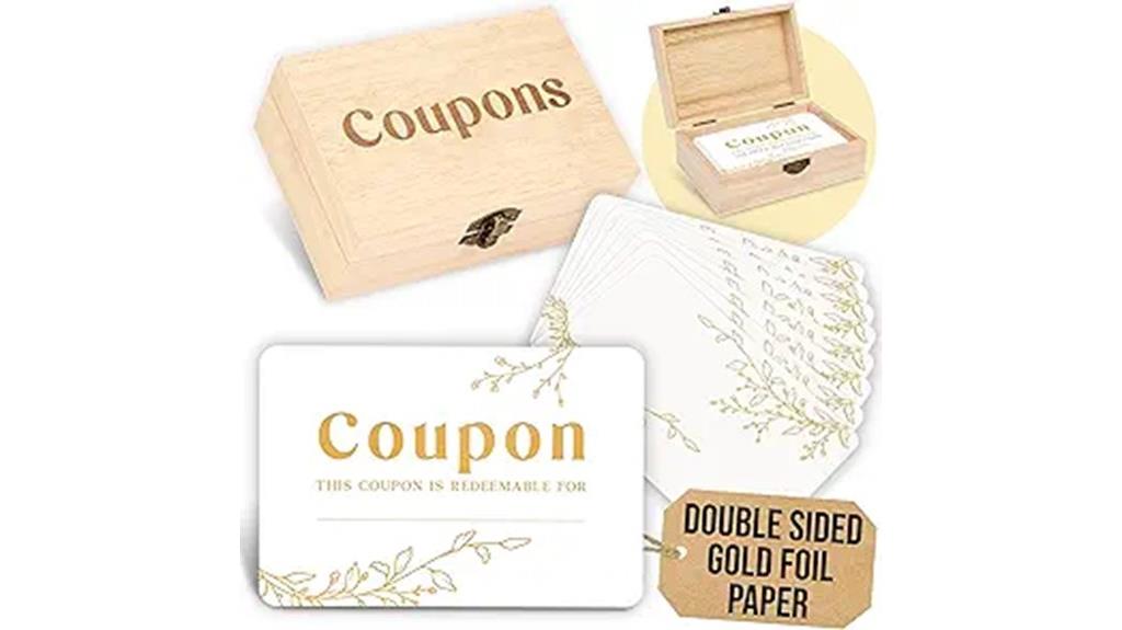 gold foil coupon cards