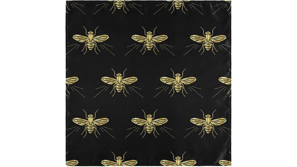 gold insect cloth napkins