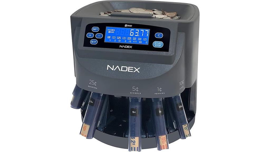 gray nadex s540 coin counter