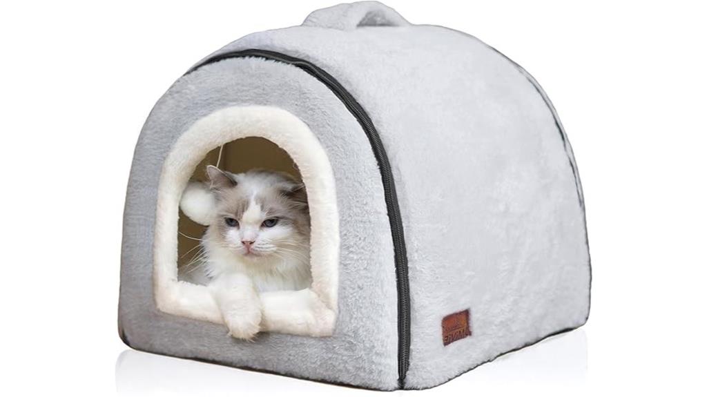 grey foldable cat house