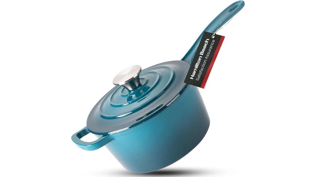 hamilton beach cast iron saucepan