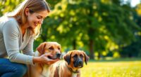 helping a shy rescue dog