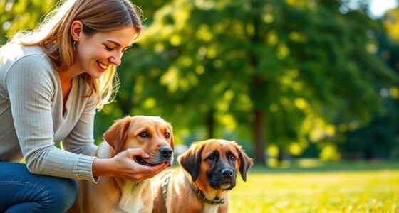 helping a shy rescue dog