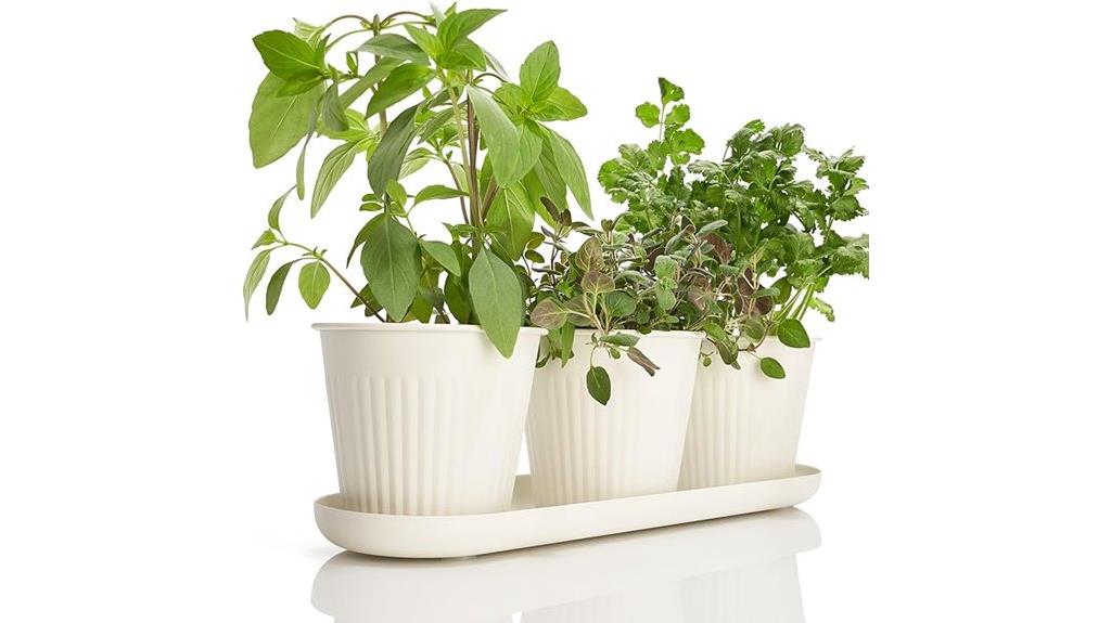 herb garden planter trio