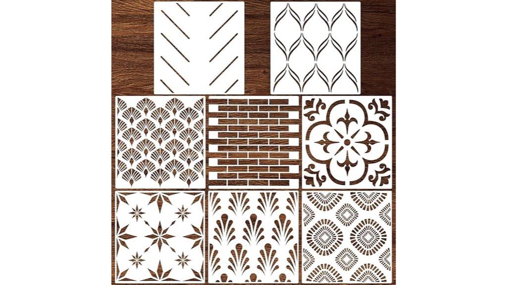 herringbone wall stencil set