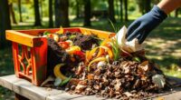 kitchen scraps into soil