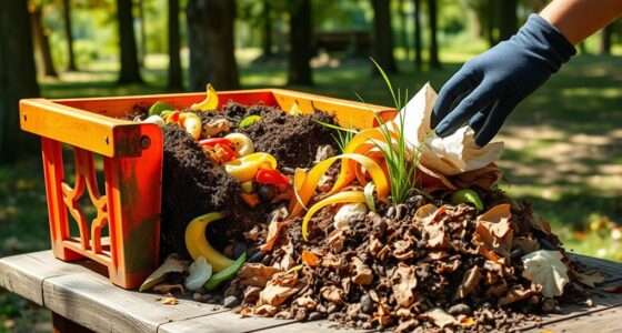 kitchen scraps into soil