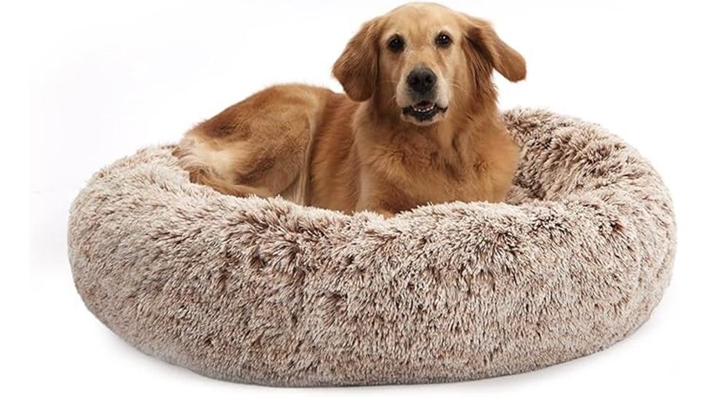 large brown donut bed