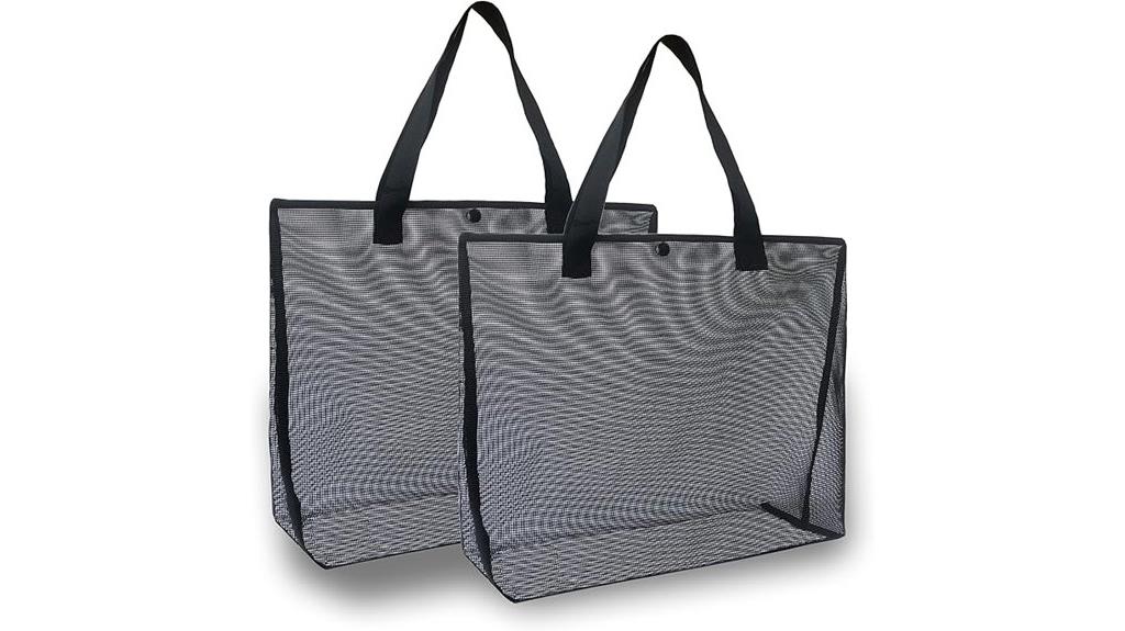 large mesh beach totes