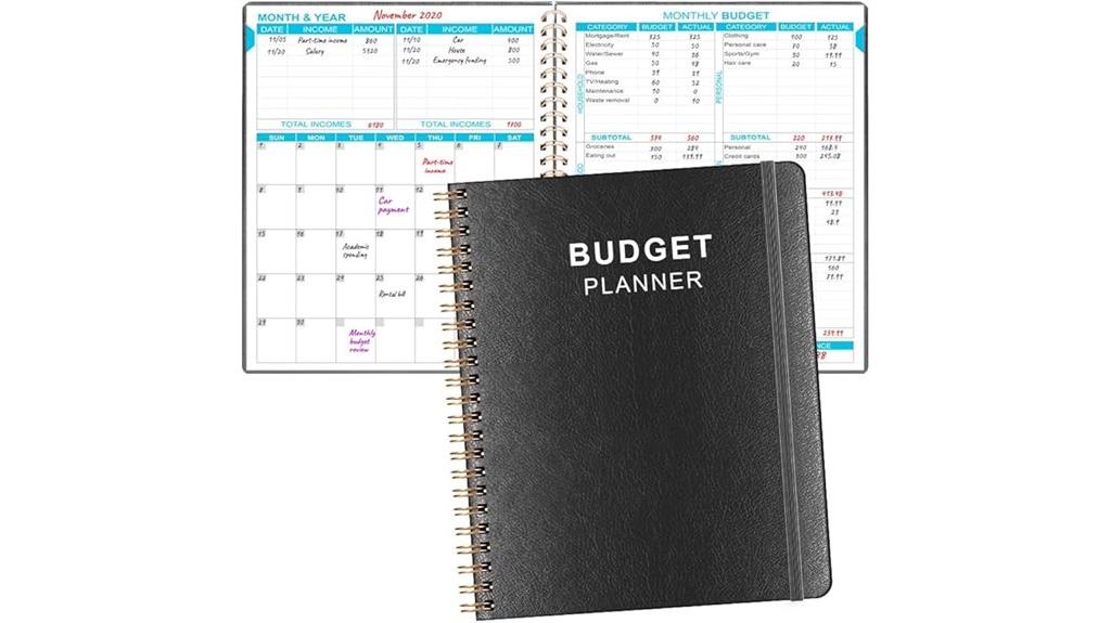 leather budget planner notebook