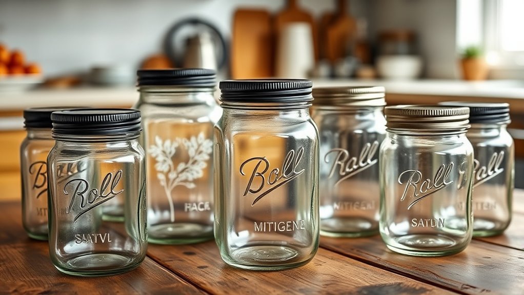 mason jars size material value
