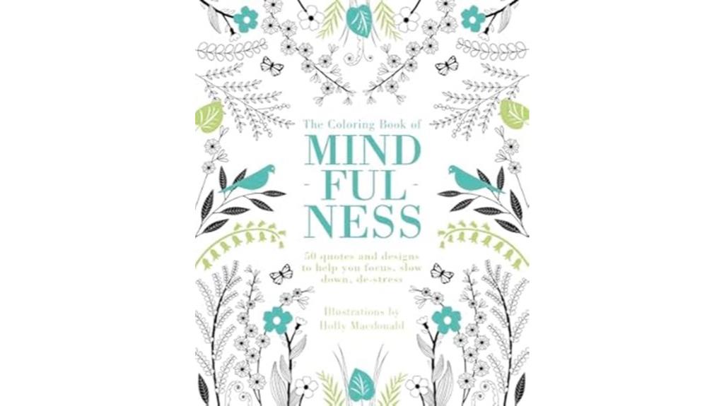 mindfulness themed coloring book