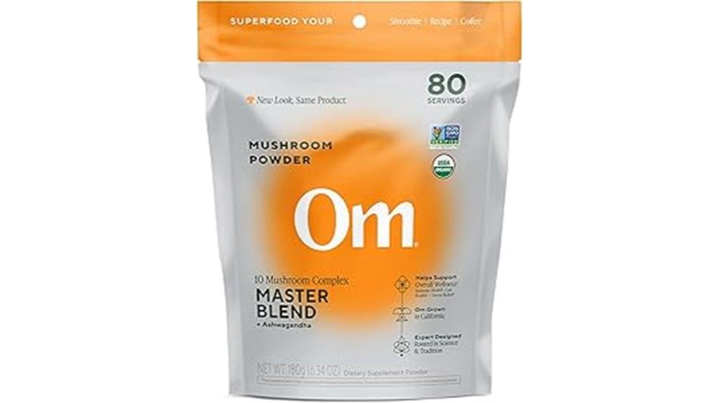 organic mushroom and ashwagandha blend