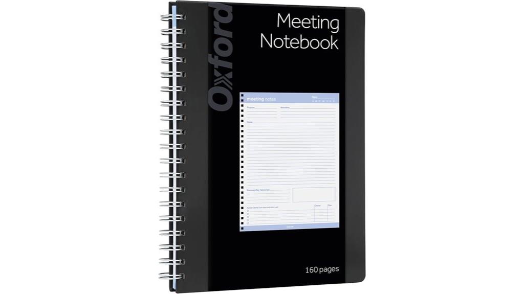 oxford spiral meeting notebook