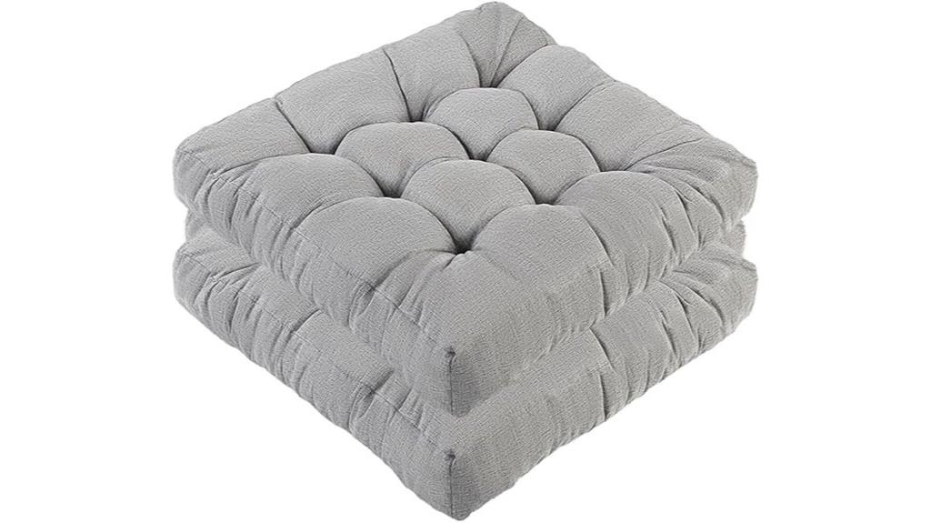 pair of meditation cushions