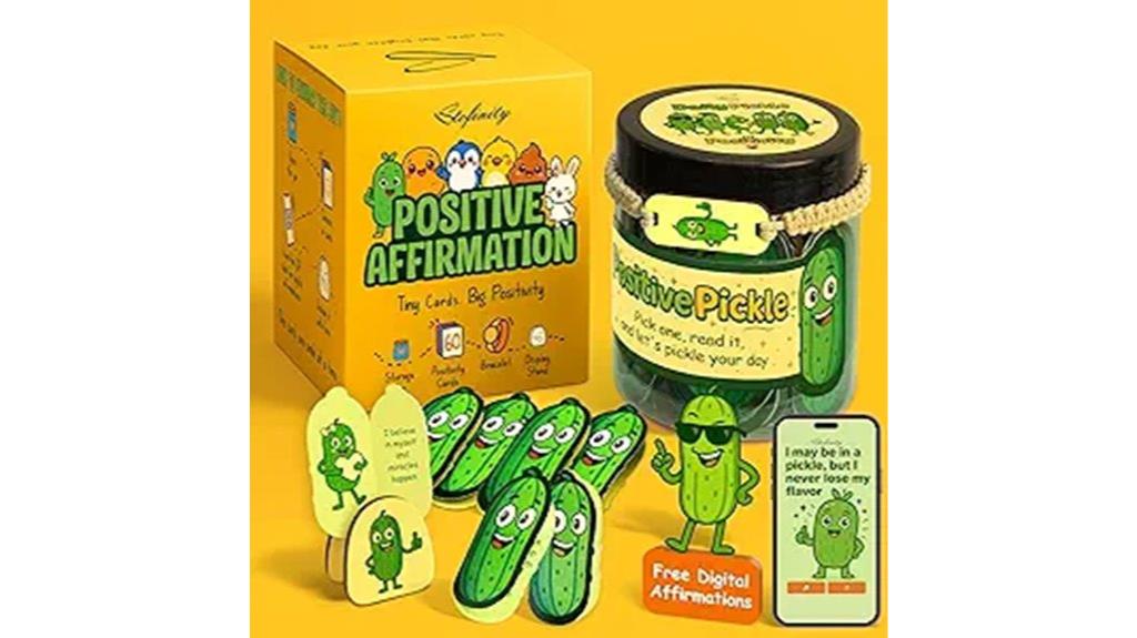 pickle affirmation cards for women
