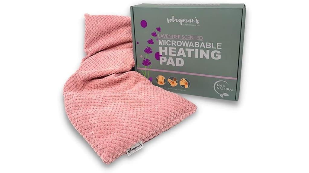 pink lavender scented heating pad