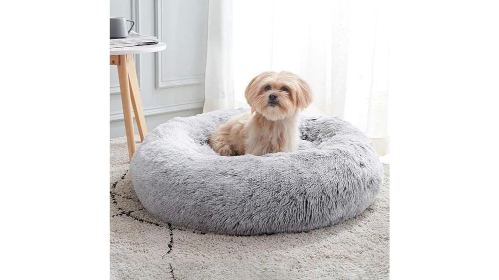 plush donut pet bed
