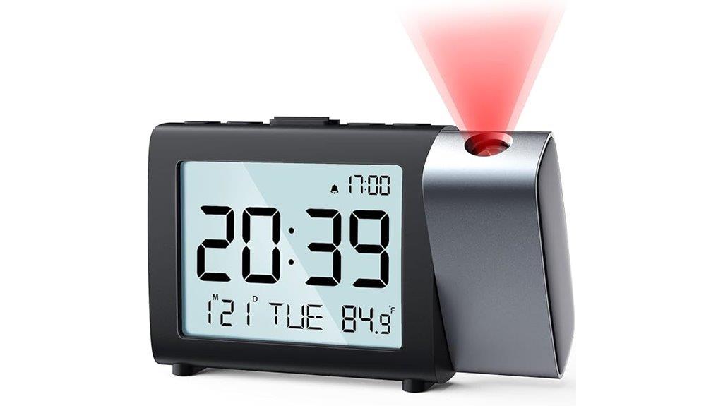 projection lcd dimmer clock