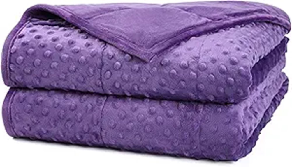 purple velvet weighted blanket