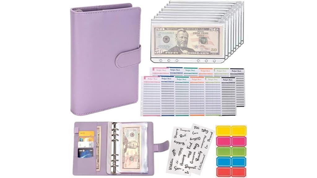 purple zipper cash envelopes