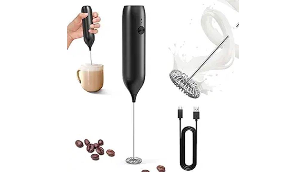rechargeable handheld milk frother