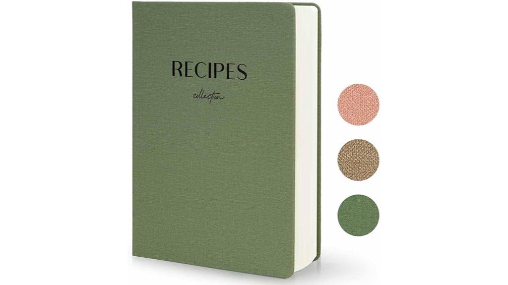 recipe journal with 192 pages