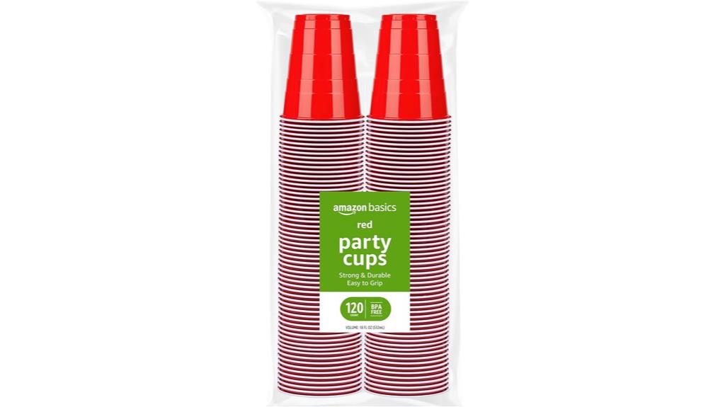 red 18oz disposable cups