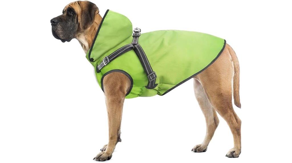 reflective adjustable dog raincoat