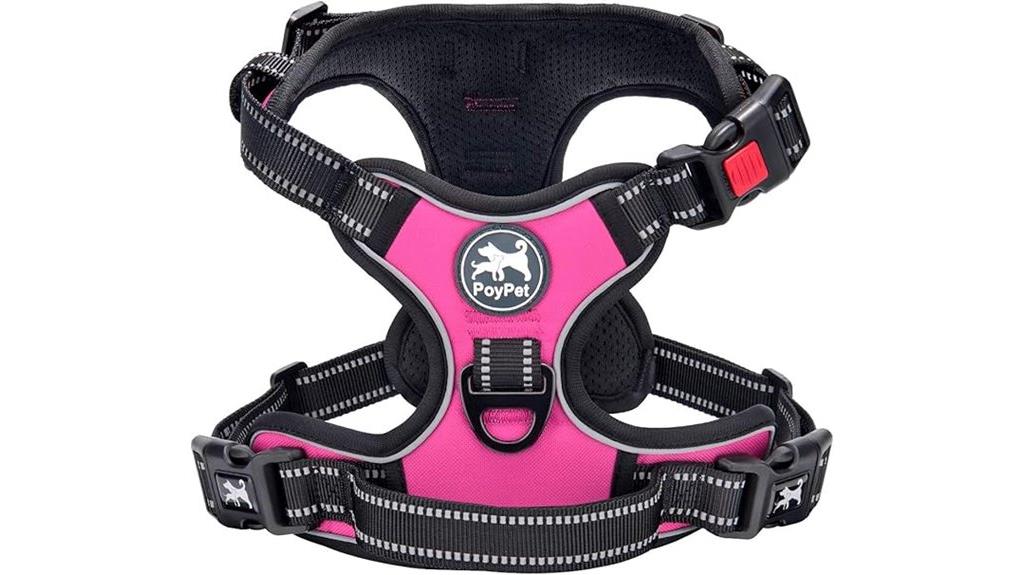 reflective padded dog harness