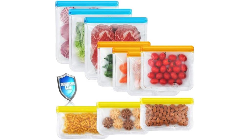 reusable dishwasher safe storage bags