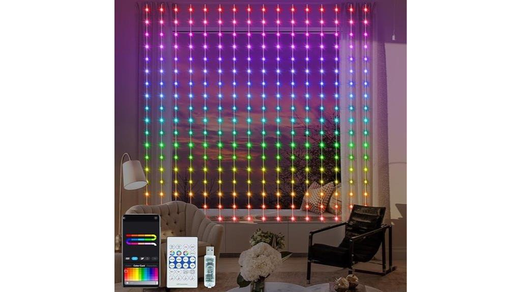 rgb curtain lights with music