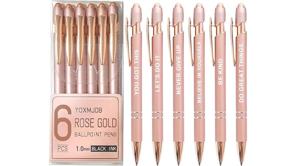 rose gold touch pen set