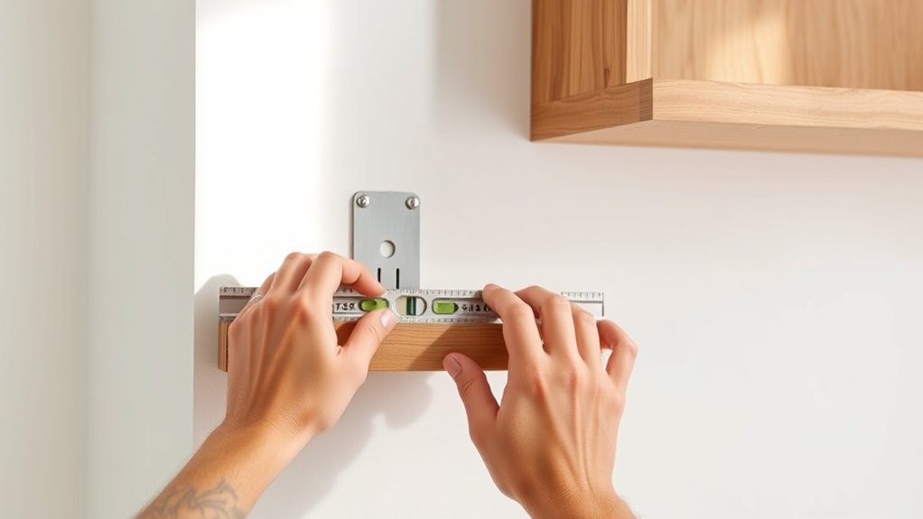 secure level floating shelf installation