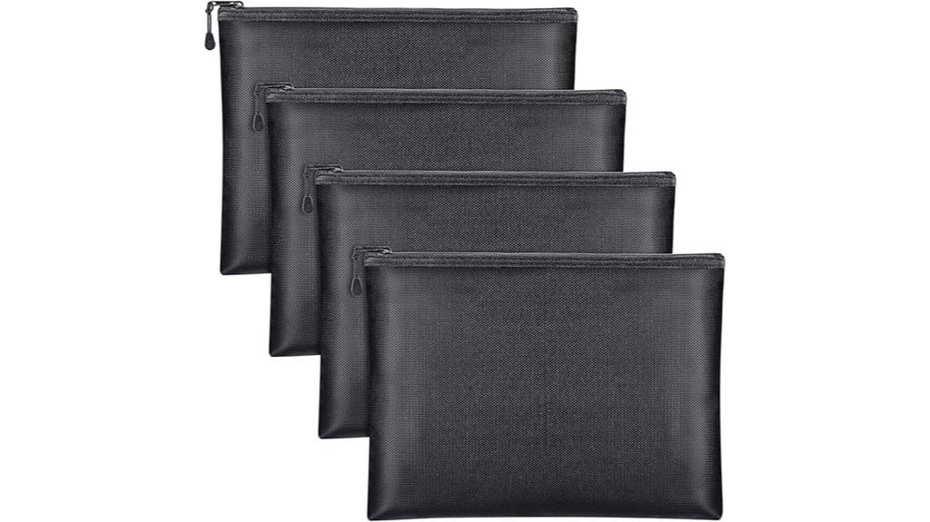 set of four fireproof bags