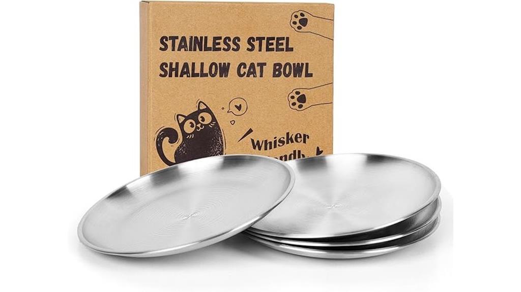 set of four stainless bowls