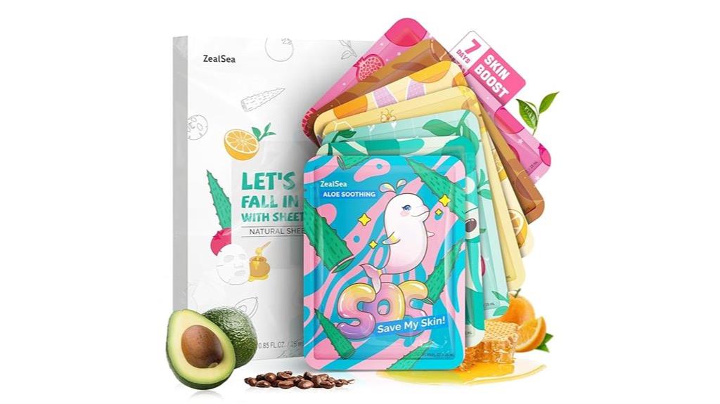 seven facial masks pack