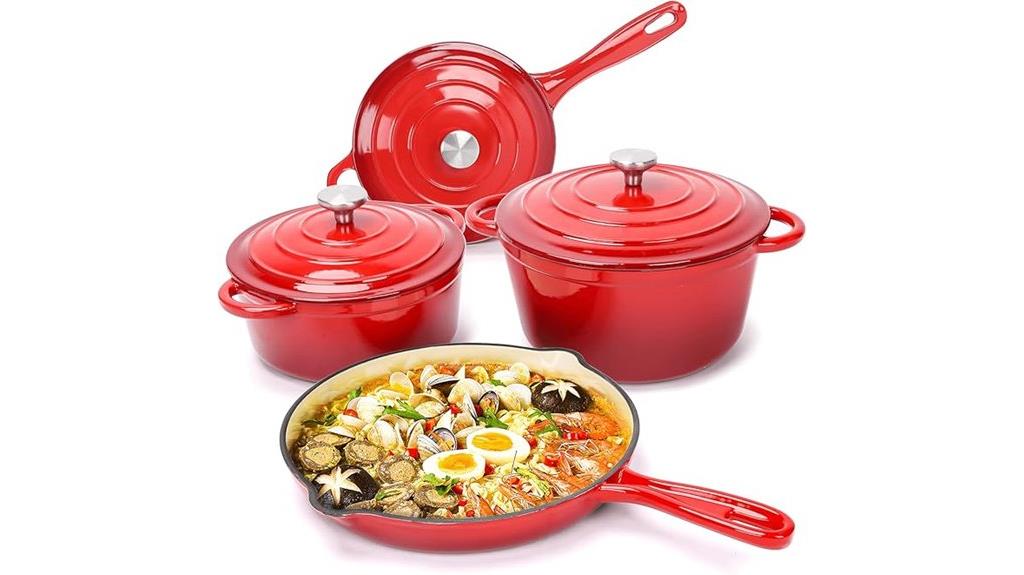 seven piece cast iron set