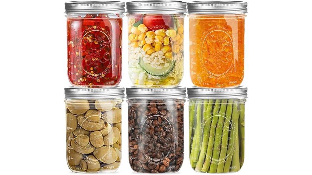 six pack 16 oz jars