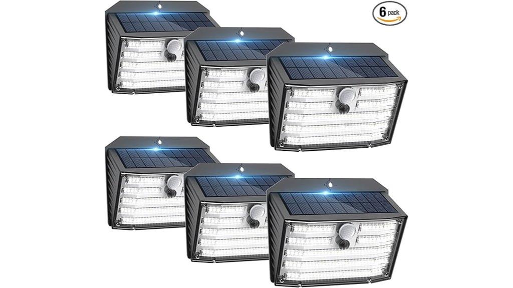 six pack outdoor solar lights