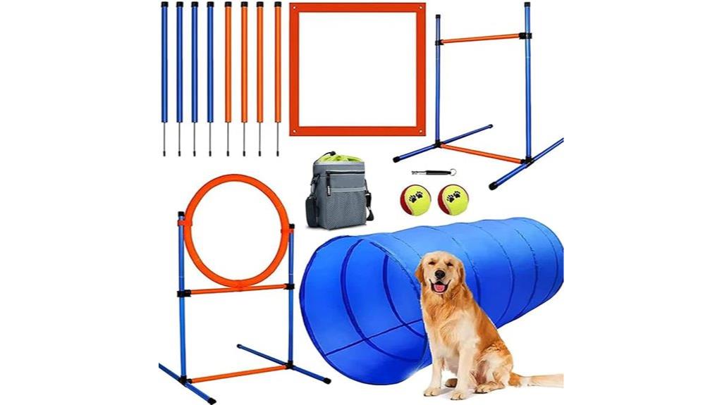 sixty piece dog agility course