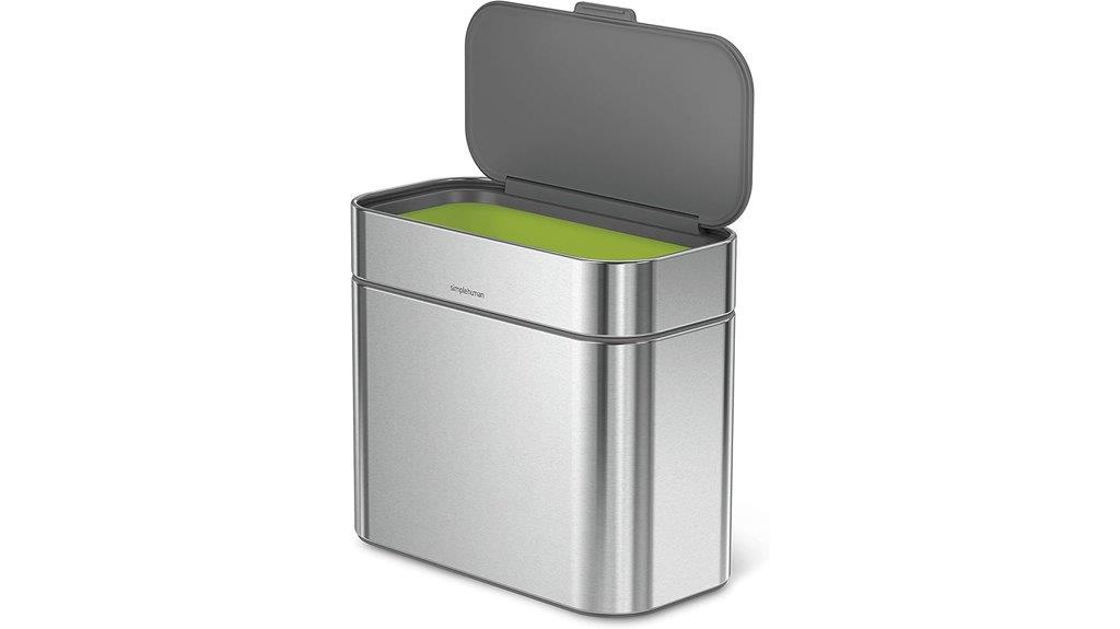small stainless steel compost caddy