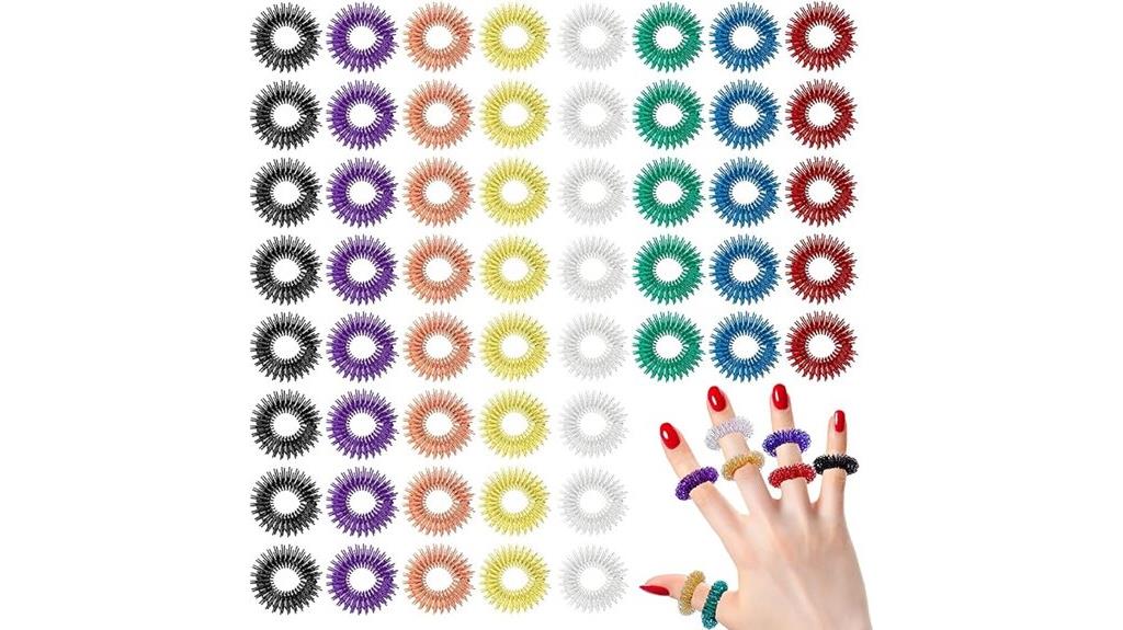 spiky stress relief rings