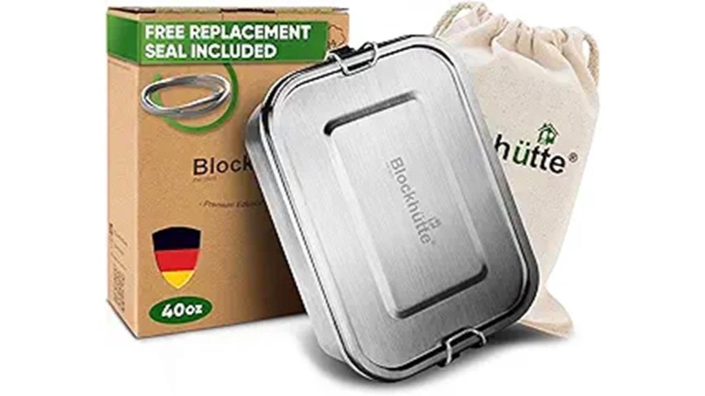 stainless steel 3 compartment lunchbox