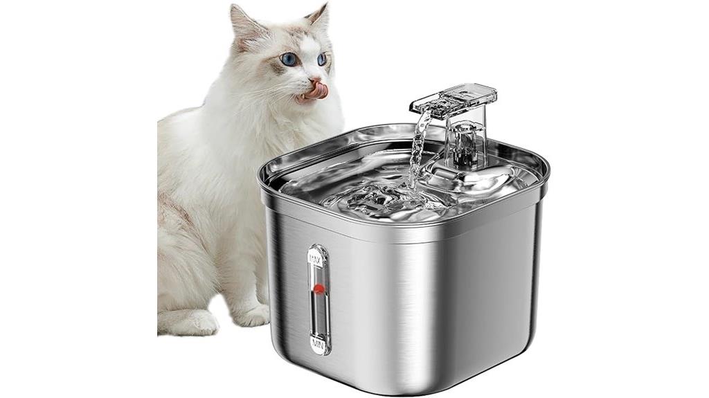 stainless steel cat fountain