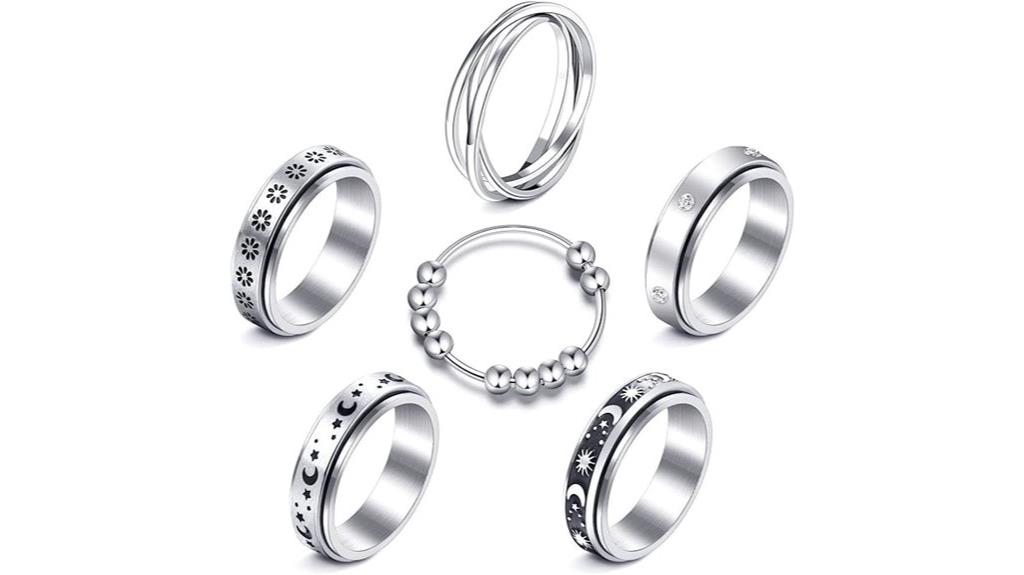 steel spinner anxiety rings