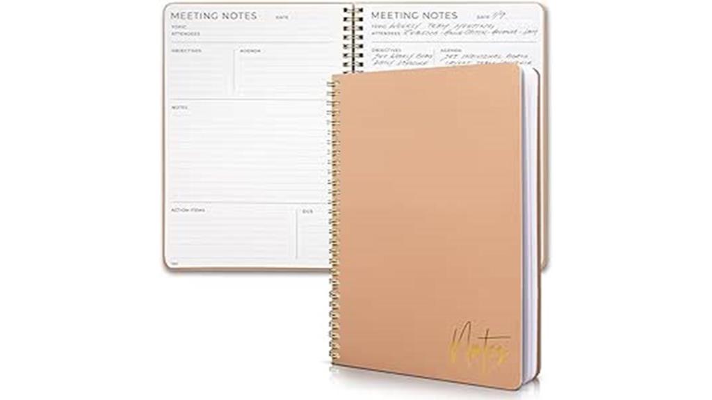 stylish work meeting notebook